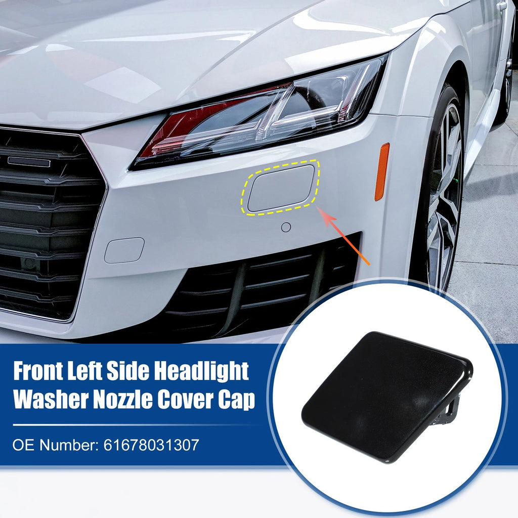 Left Front Headlight Washer Nozzle Cap for BMW 335i 335xi (2007–2013) No. 61678031307 Black