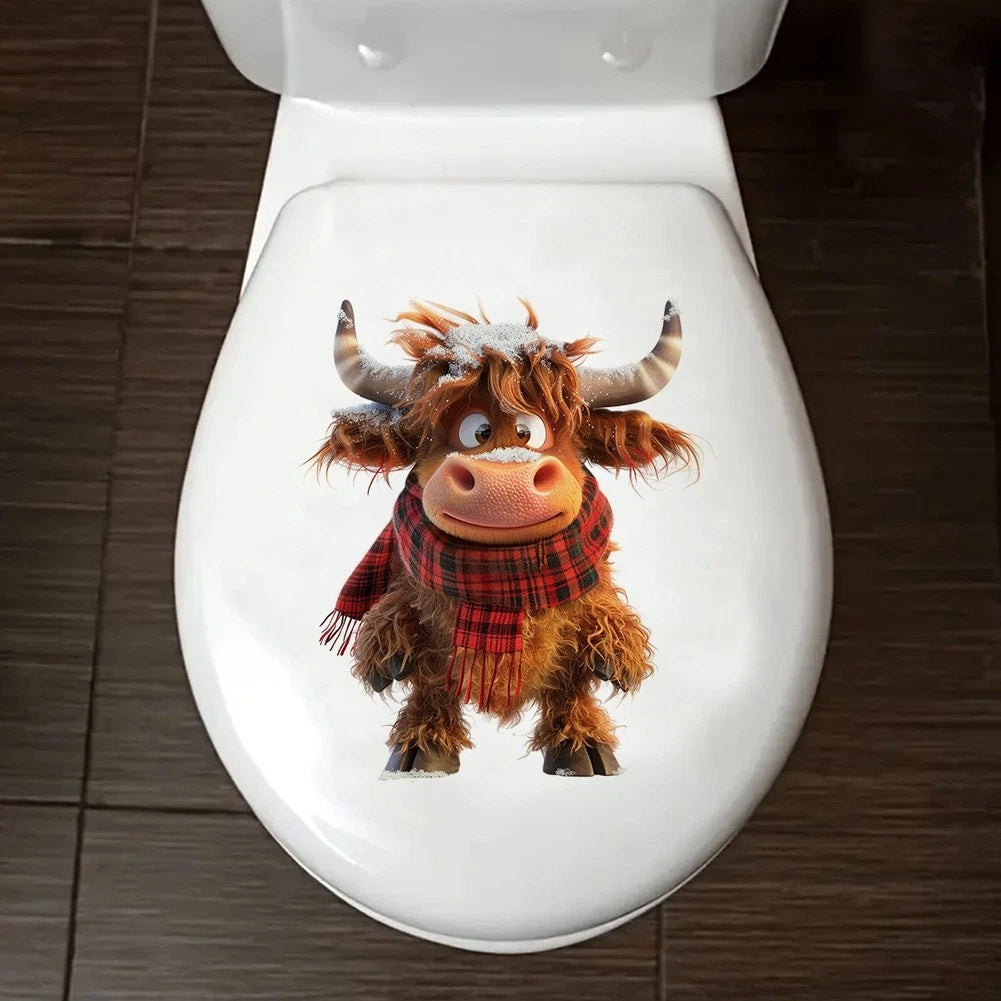 Wall Sticker for Bathroom Decor (PVC, 25x24x1cm)