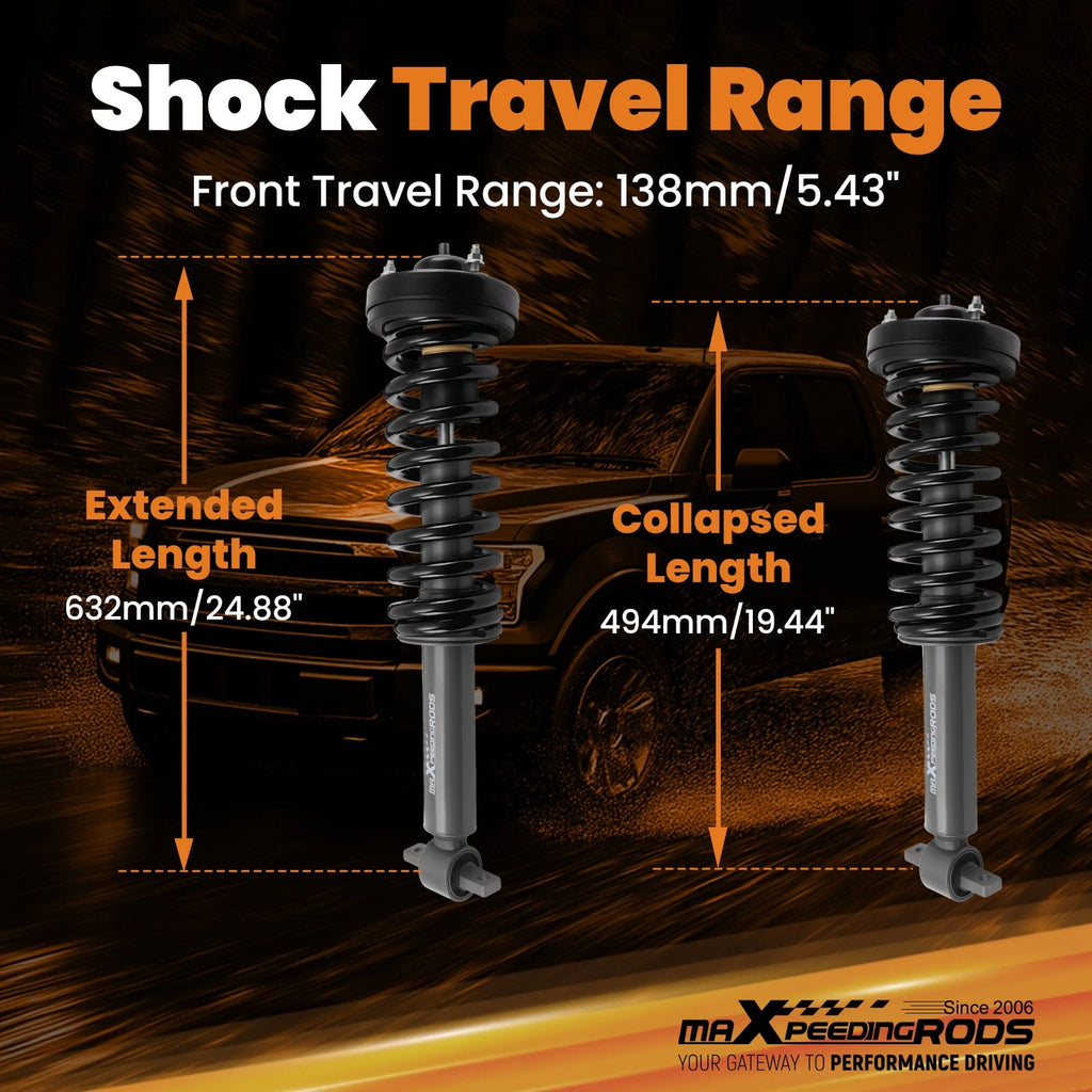 2" Front Leveling Struts Kit for Ford F-150 4WD (2014-2024)