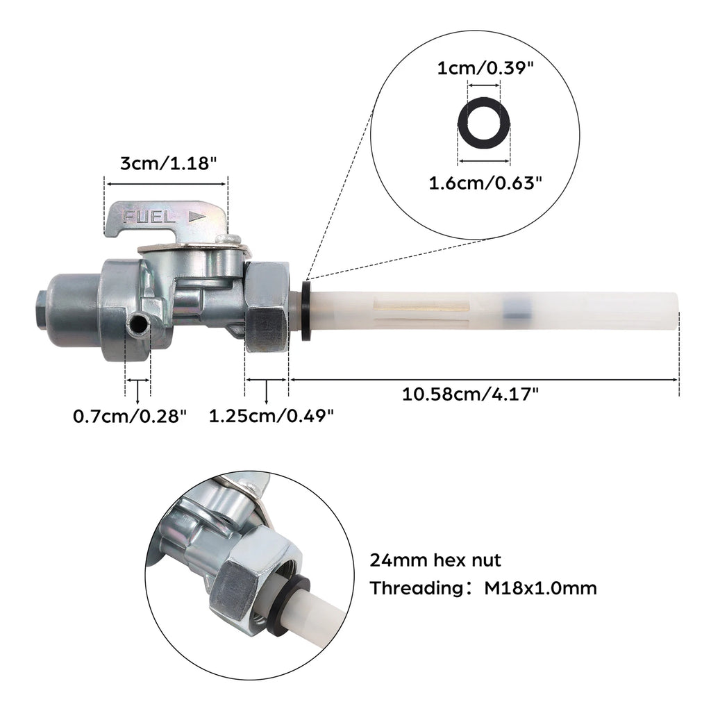 Fuel Tank Petcock Valve for Honda Sportrax 300 TRX300EX (1993–2008)