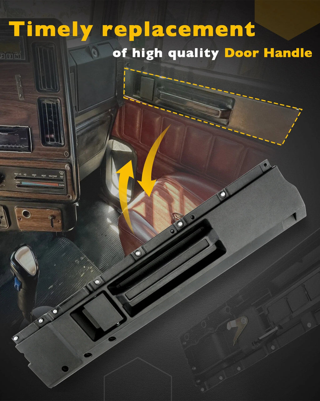 Interior Passenger Side Door Handle for Freightliner FLD Classic (1988-2012)