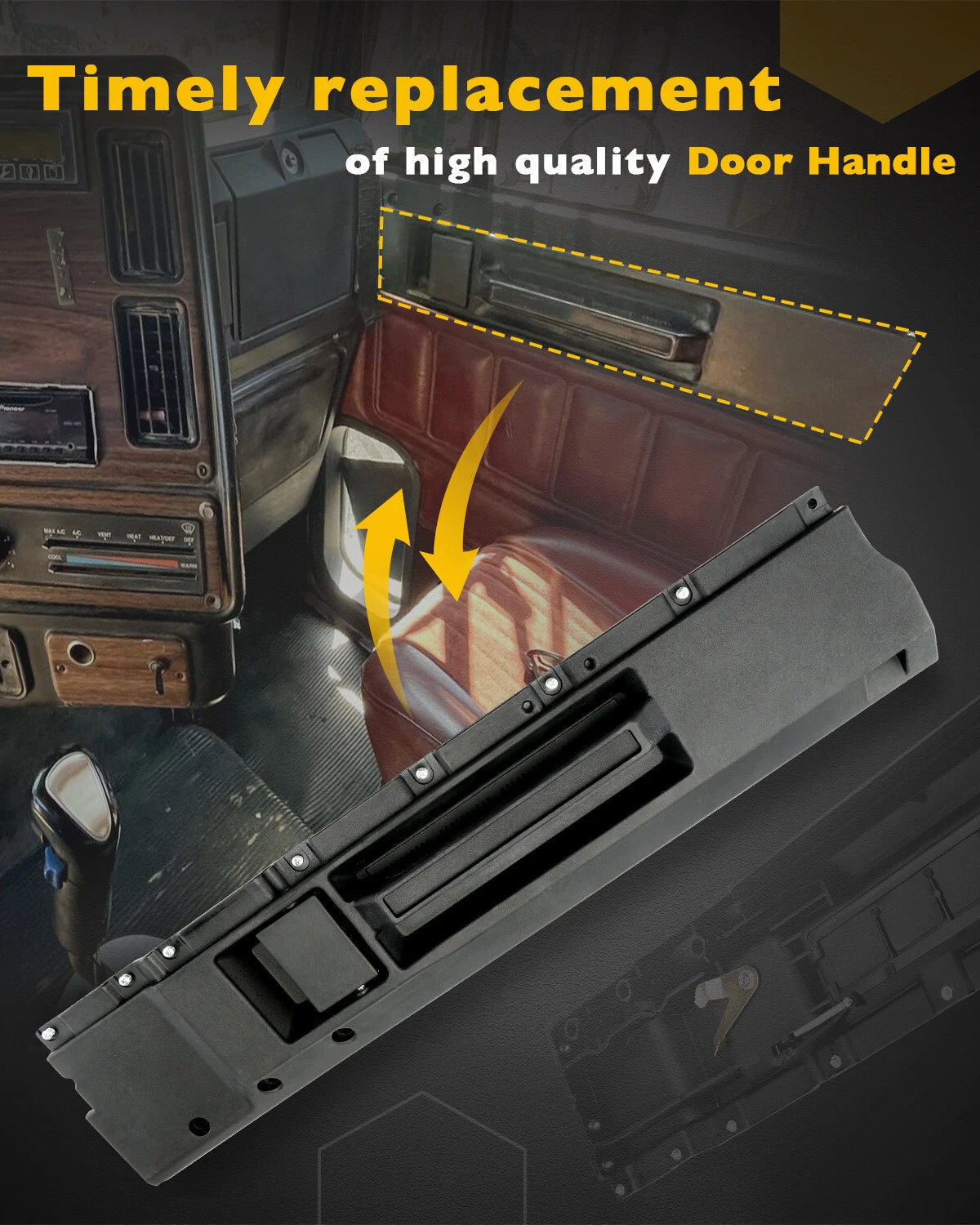 Interior Passenger Side Door Handle for Freightliner FLD Classic (1988-2012)