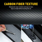 Set of 2 Carbon Fiber Door Sill Protector Strips for Universal Fit