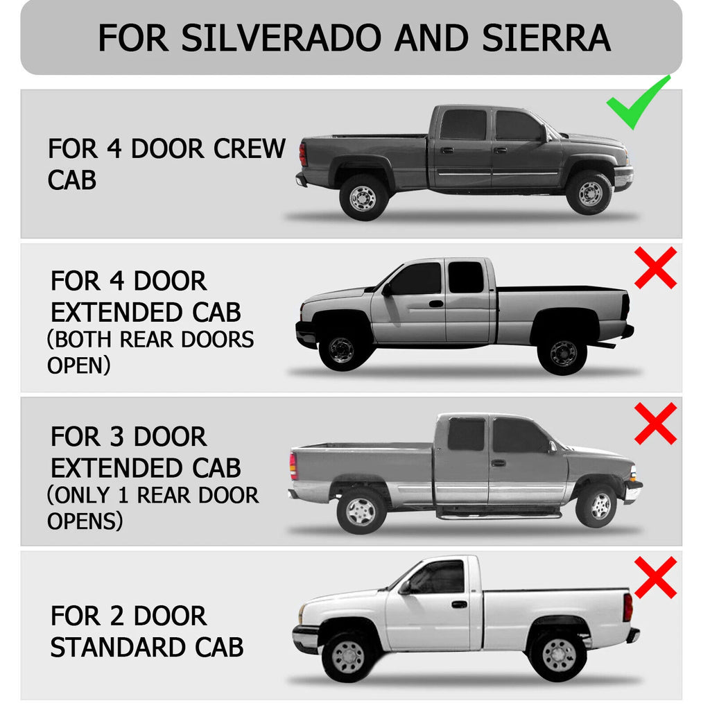 Cab Corners & Rocker Panels for Chevy Silverado GMC Sierra (1999–2007)