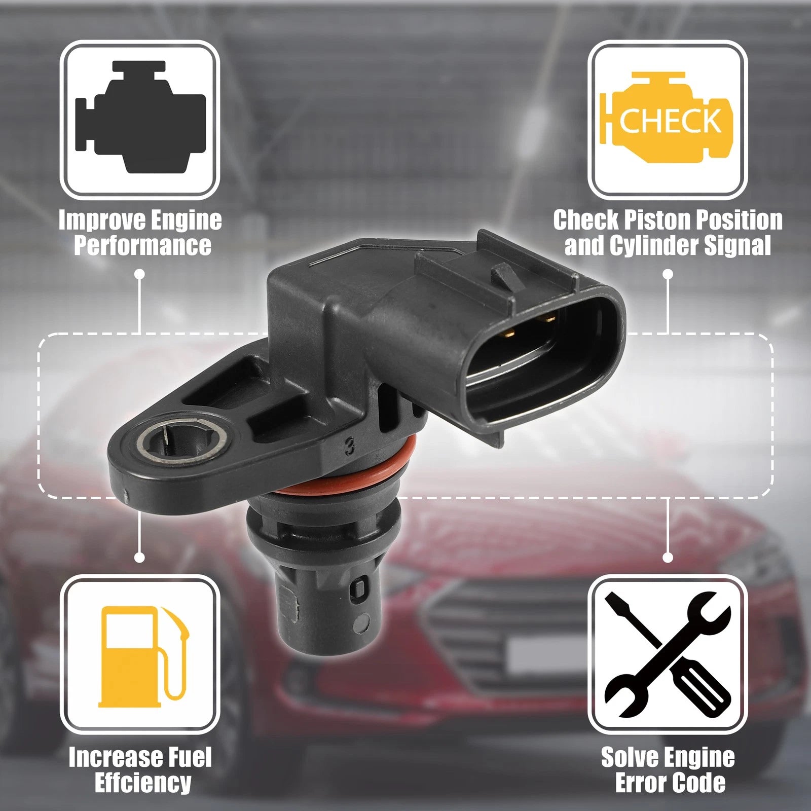 Crankshaft Position Sensor 39350-2E200 for Hyundai Elantra 2.0L (2017–2020)