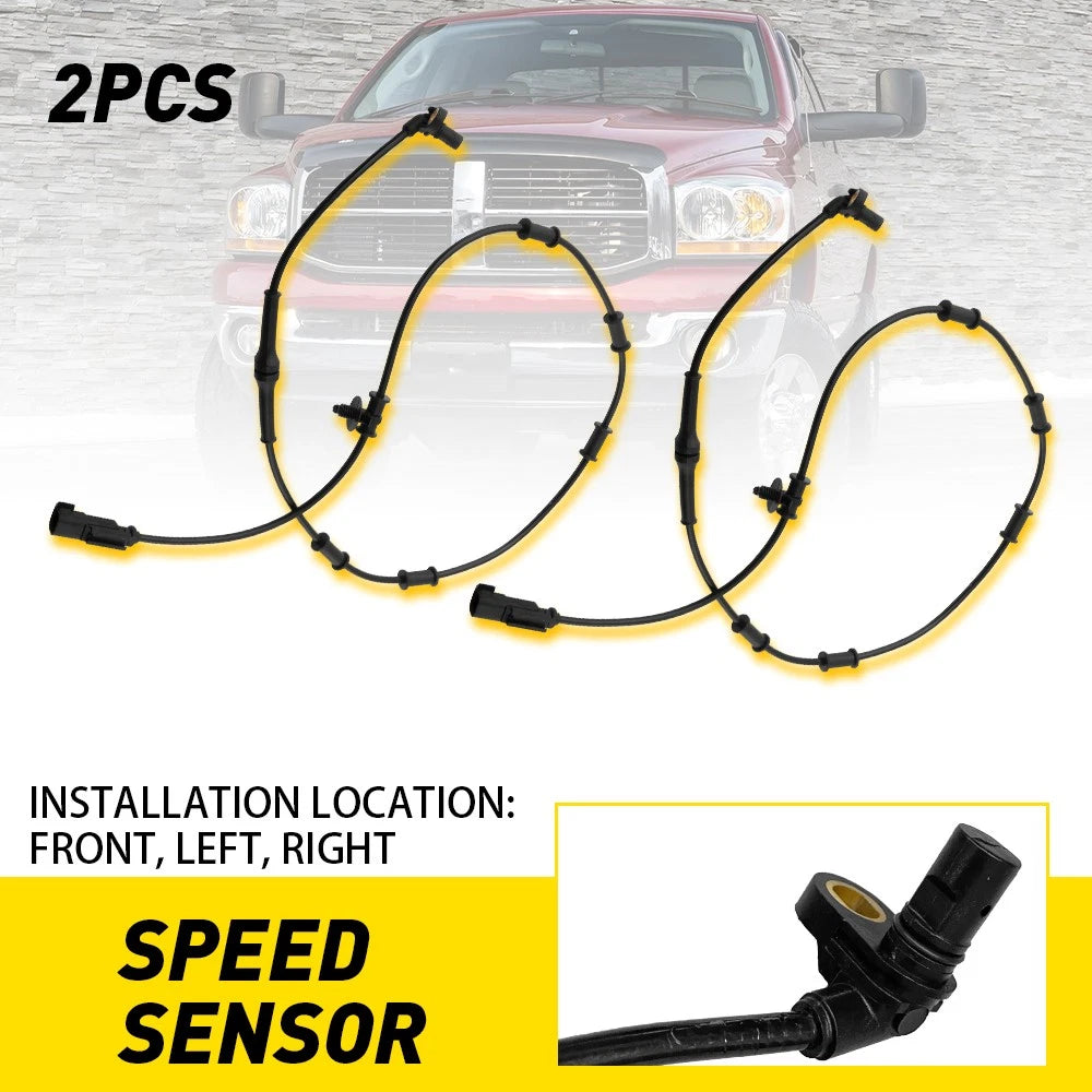 2X Front ABS Sensor for Ram 1500 (2008), Ram 2500/3500 (2006–2008) 5S8491