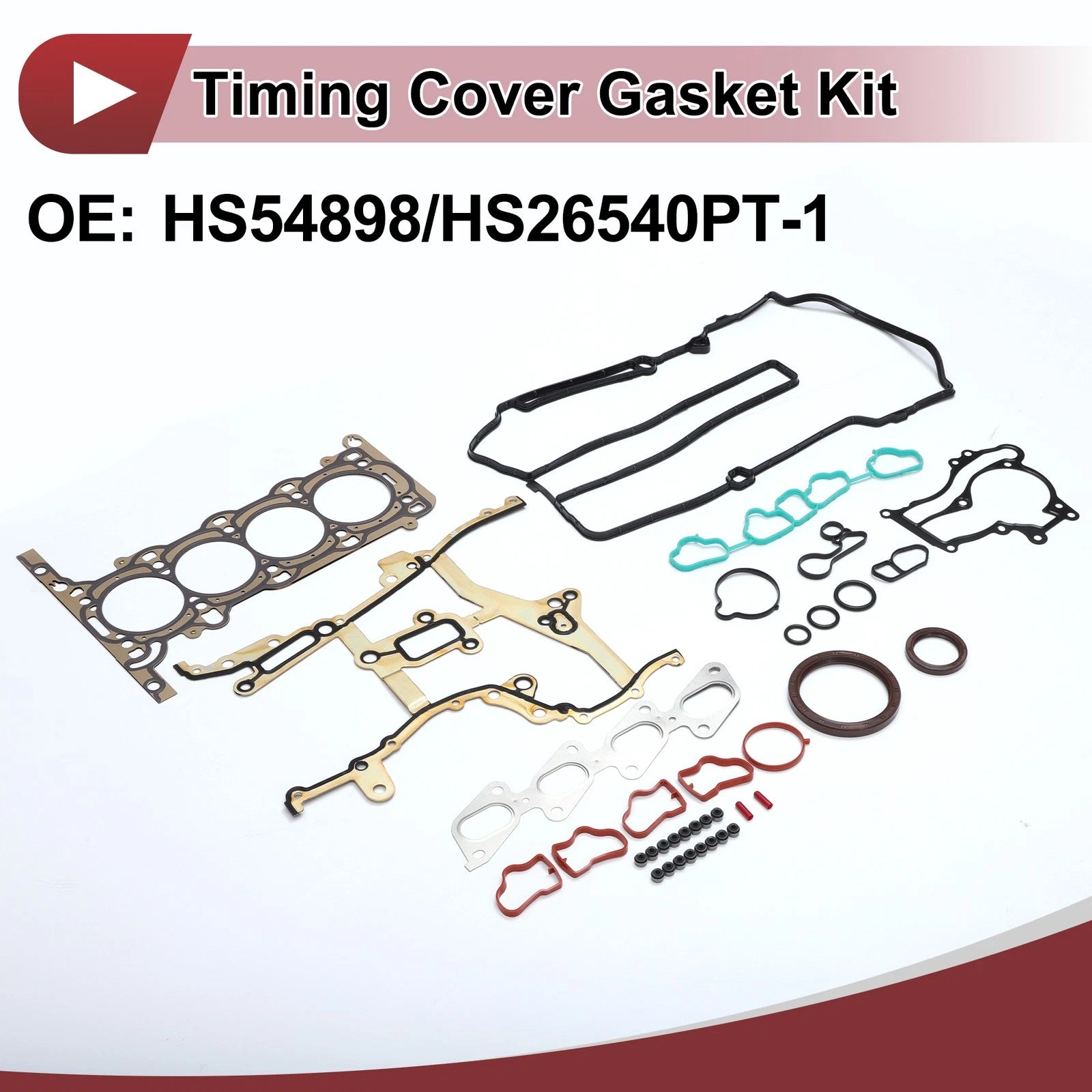 Set of 1 Timing Cover Gasket Kit No.HS54898 for Chevy Cruze 1.4L (2011–2015)