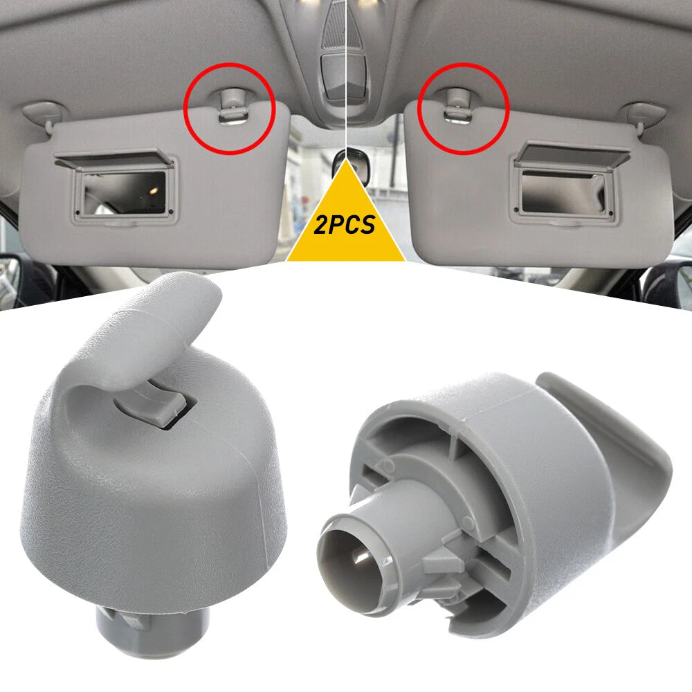 2X Sun Visor Retainer Clip Hook Gray for Nissan Murano
