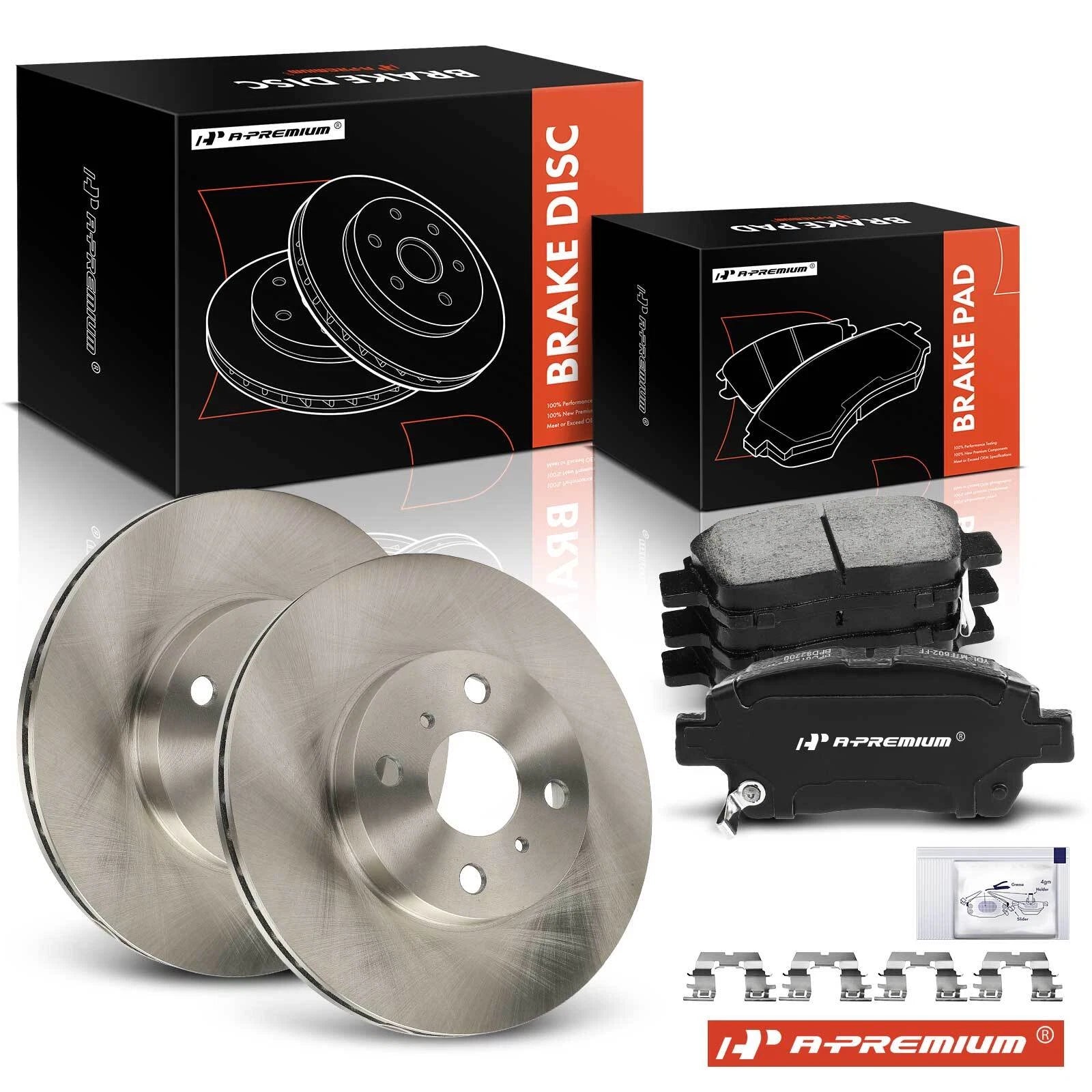 Front Brake Rotors and Ceramic Pads for Toyota Echo and MR2 Spyder (2001-2005)