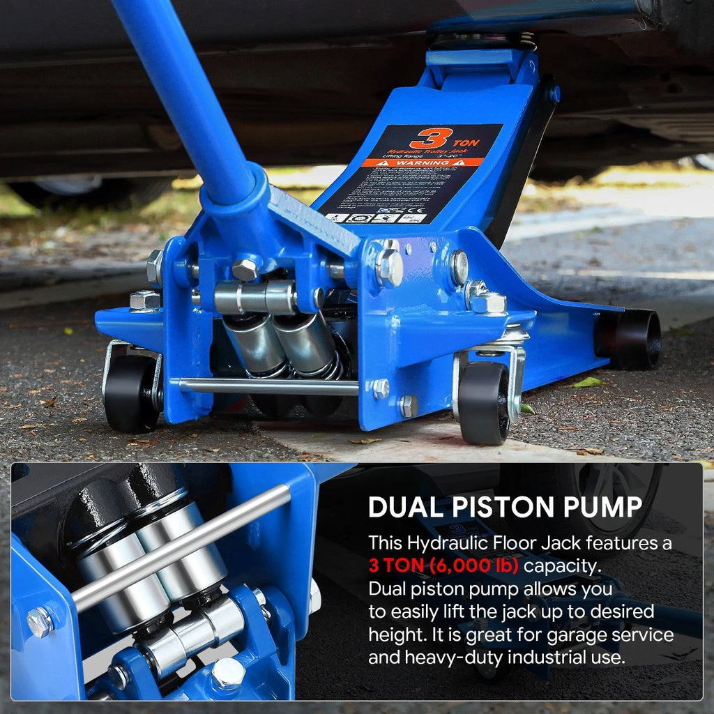 3 Ton Low Profile Hydraulic Floor Jack for Truck SUV Pickup (Fits Most Models)