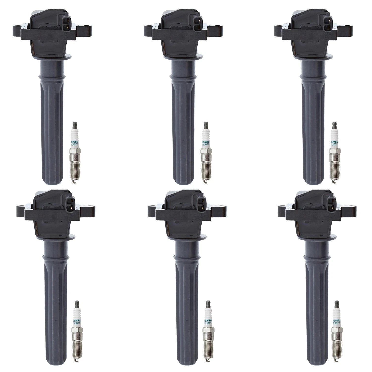 Set of 6 Ignition Coils & Iridium Spark Plugs for Chrysler Concorde, Intrepid (1998–2004)