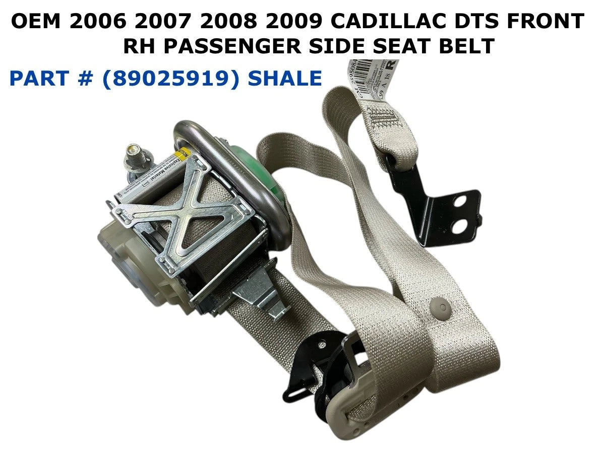 Front Right Side Seat Belt for Cadillac DTS (2006–2009) SHALE 89025919