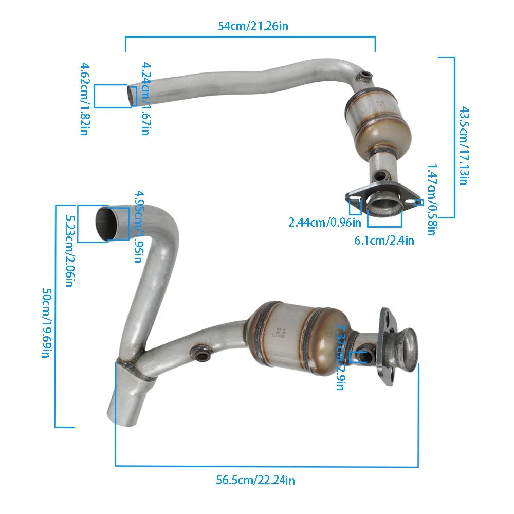 Y Pipe Catalytic Converter for Dodge Dakota (2004–2010) Stainless Steel