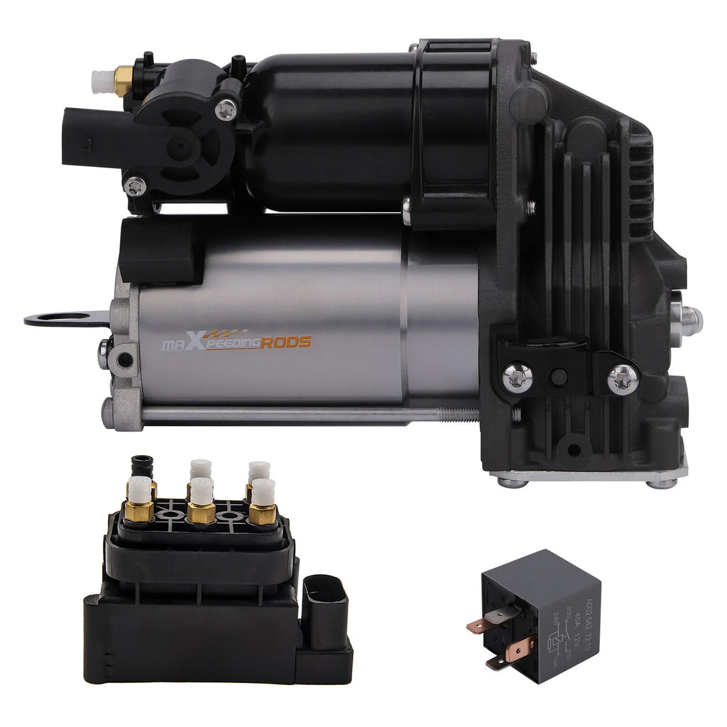 Air Suspension Compressor & Relay & Valve Block for Mercedes X166 GL350 (2013–2019)