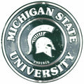 Michigan State University Spartans Embossed Metal Sign (12")