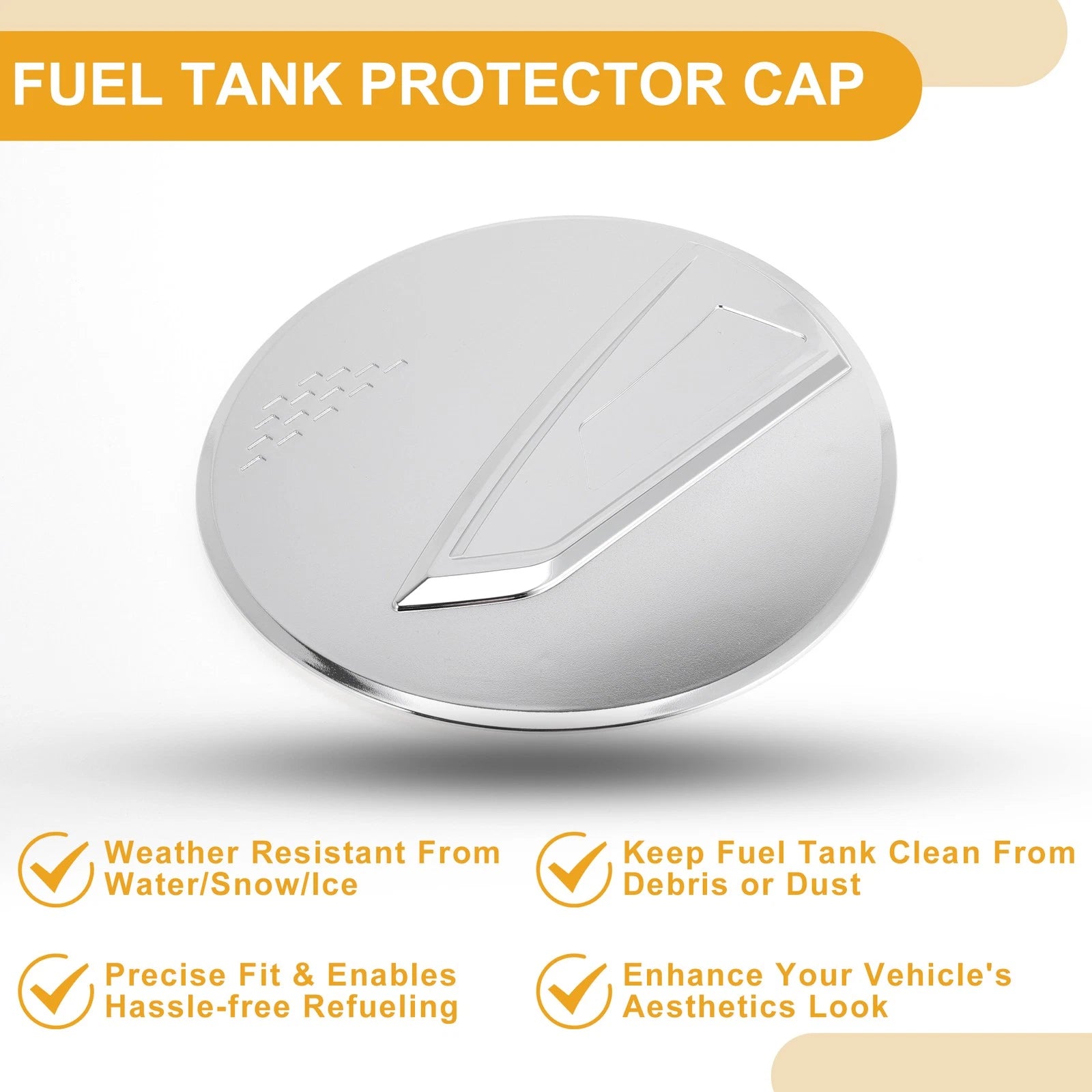 Fuel Tank Door Cap for Chevy Blazer (2020–2025) Chrome Silver Tone