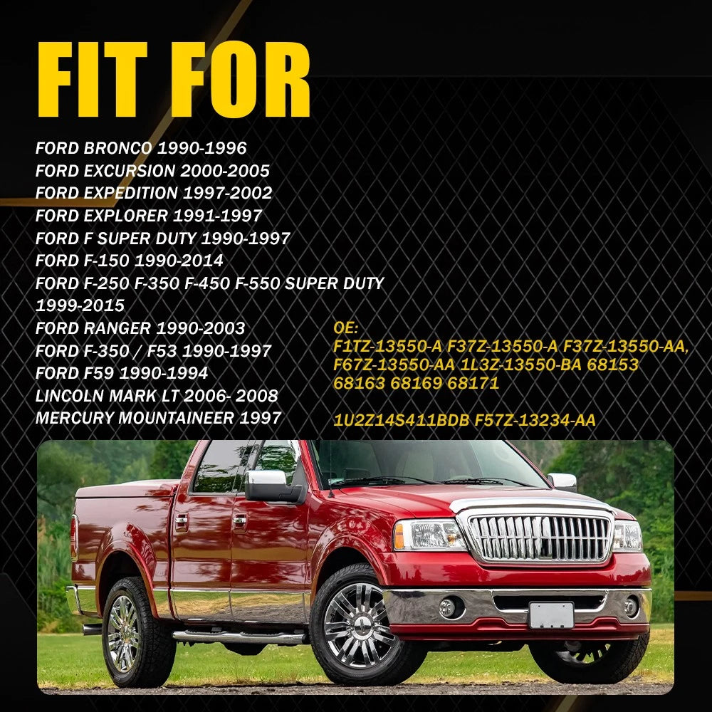 2X License Plate Tag Lights Socket Wire Harness for Ford F250 F350 (1999–2015)