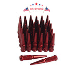 Set of 32 Red Spike Lug Nuts for Dodge RAM 2500 3500 (1994-2011)