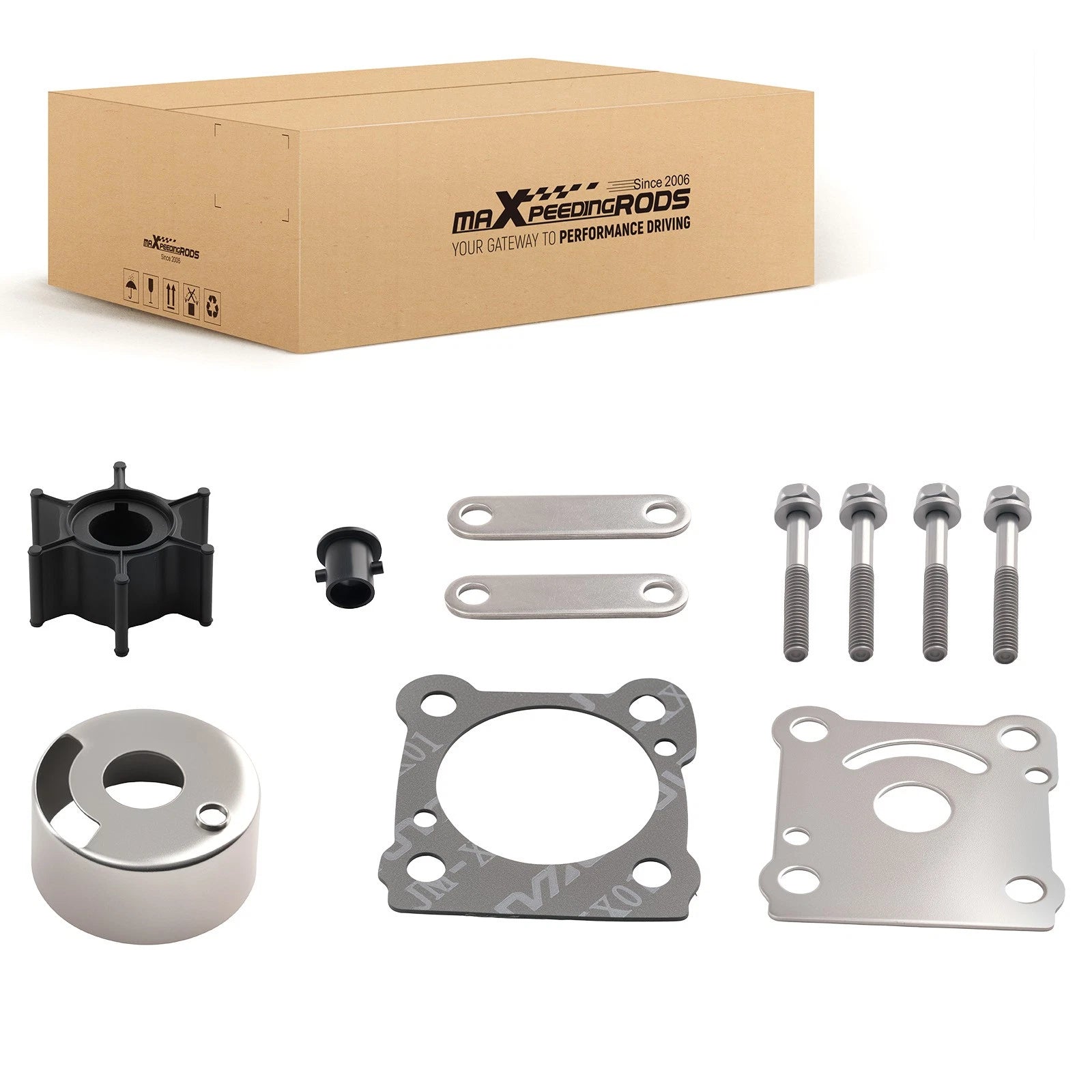 Impeller Gasket Seal Kit for Yamaha 6HP 8HP (1984–2009) 6G1-W0078-00