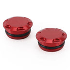 CNC Aluminum Side Frame Plugs for Kawasaki Ninja 400 250R (2018–2022) RED LD