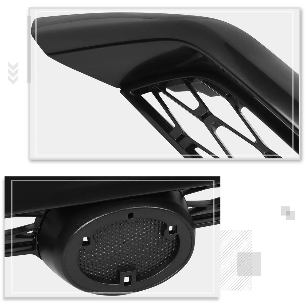 Front Upper Grille for Toyota 4Runner (2014) w/Badge Slot, Black Trim
