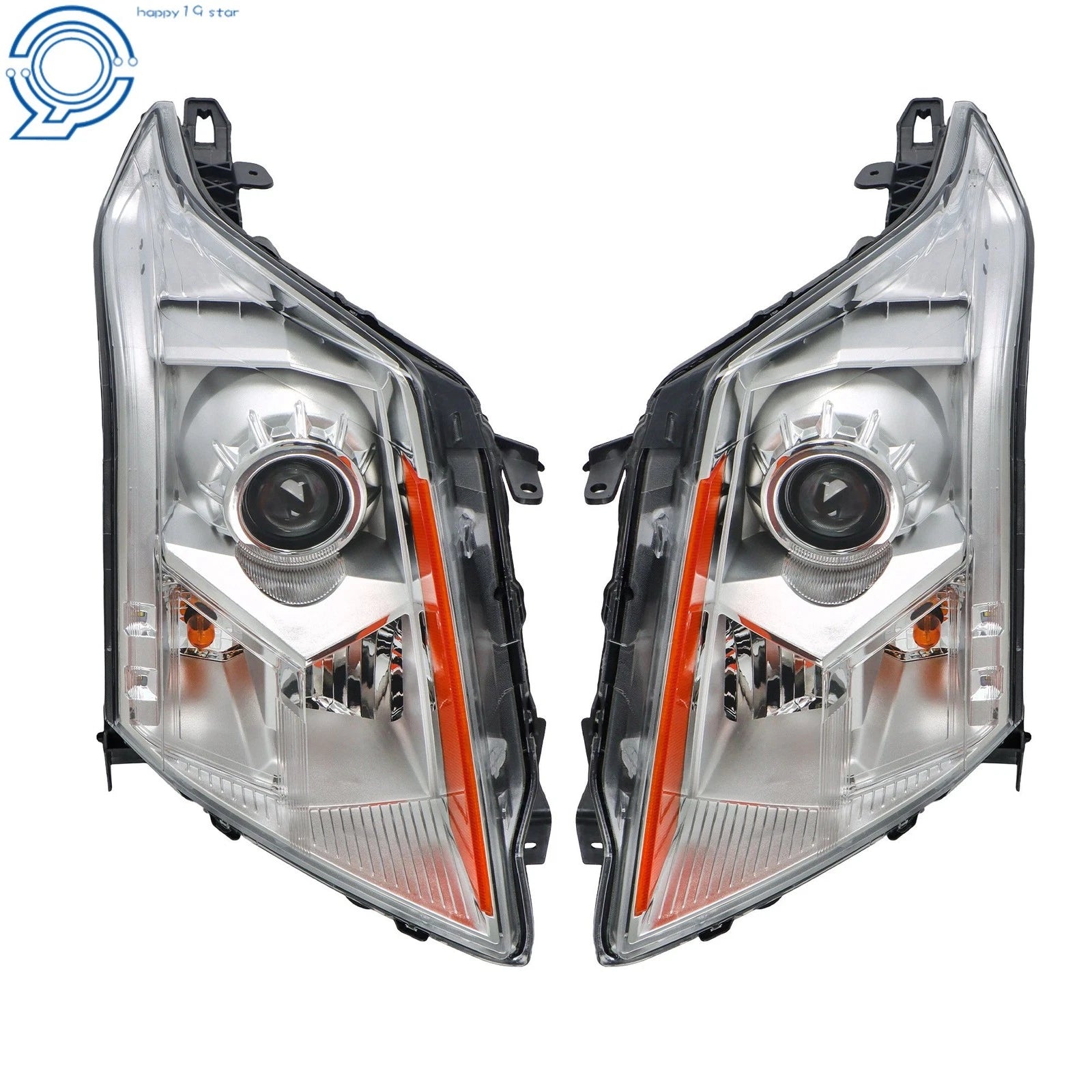 Halogen Projector Headlights Pair for Cadillac SRX (2010–2016)