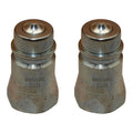 2X Pioneer Hydraulic Male Tip 1/2" Body x 1/2" Female NPT Poppet Nipple