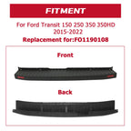 Rear Bumper Cover Top Pad for Ford Transit Pass Van 150/250/350 (2015–2022)