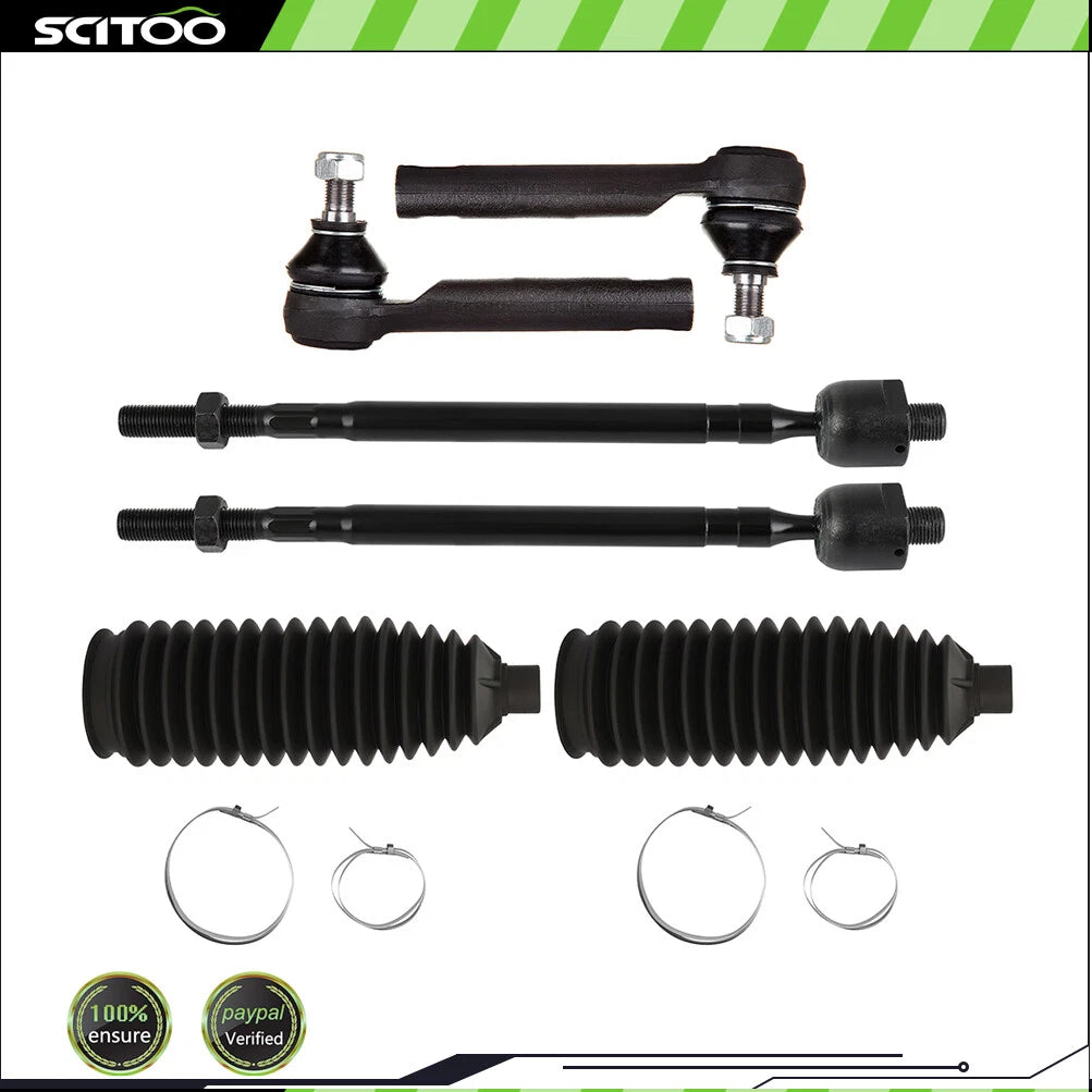 Set of 6 Front Outer Inner Tie Rod Ends for Subaru Forester WRX (2009–2019)
