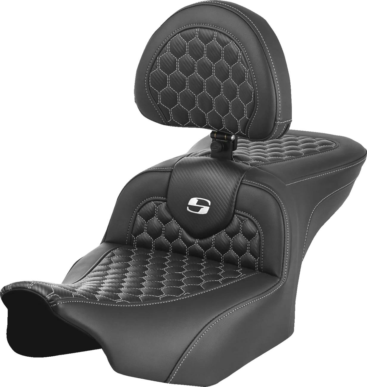 SADDLEMEN Roadsofa Seat with Backrest for FLTR/FLHX (2008–2023)