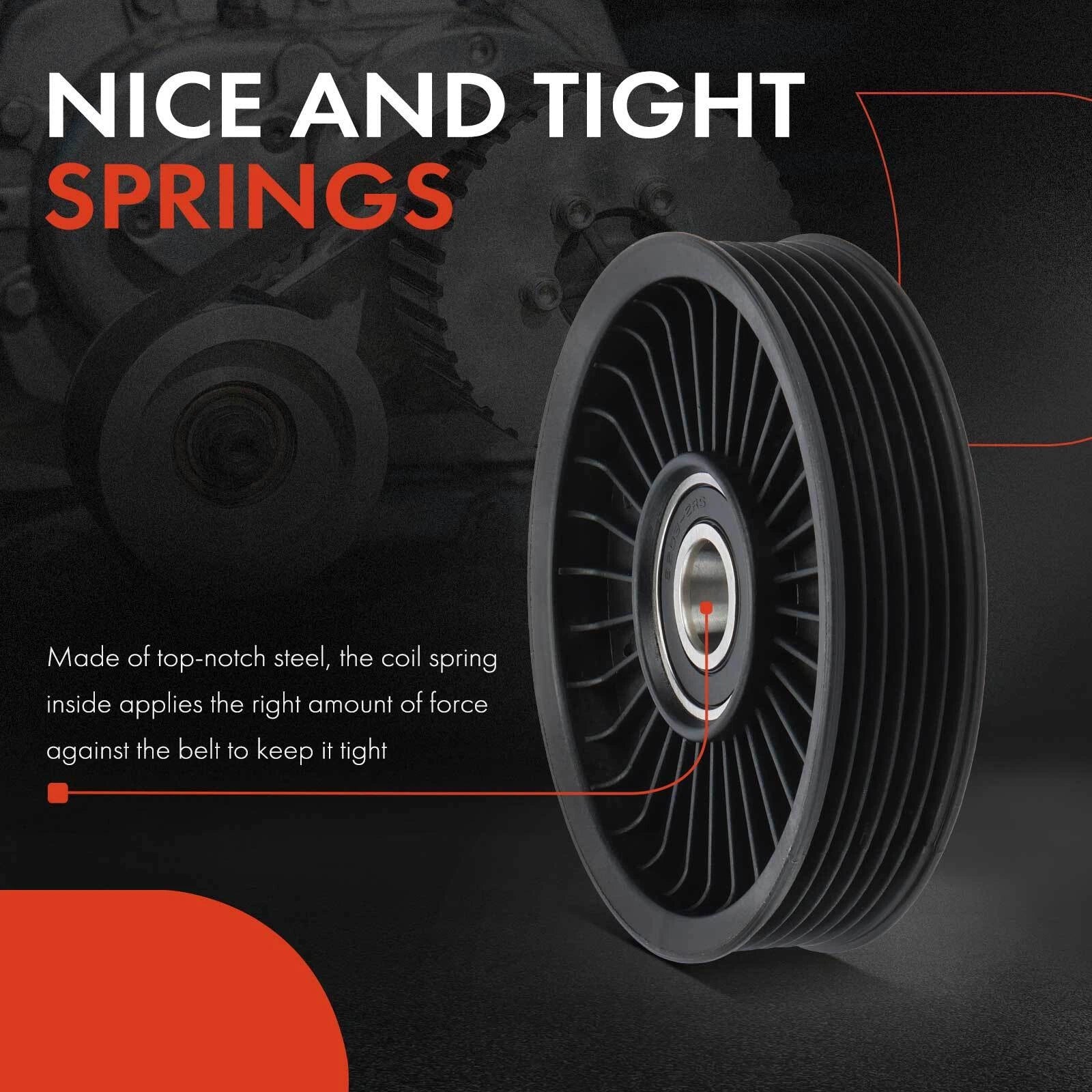Accessory Belt Idler Pulley for Chevy Tahoe GMC Yukon (1992–1995)
