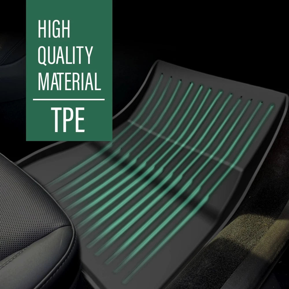 Set of 3 All Weather TPE Floor Mats for Tesla Model 3