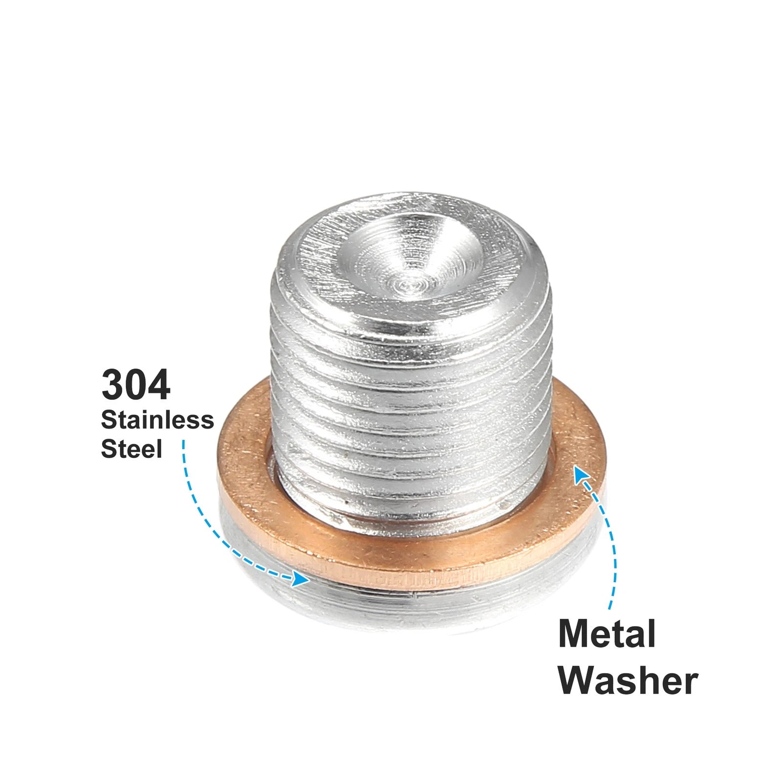 M16x1.5 Steel Engine Oil Drain Plug Screw with Gasket for Nissan 