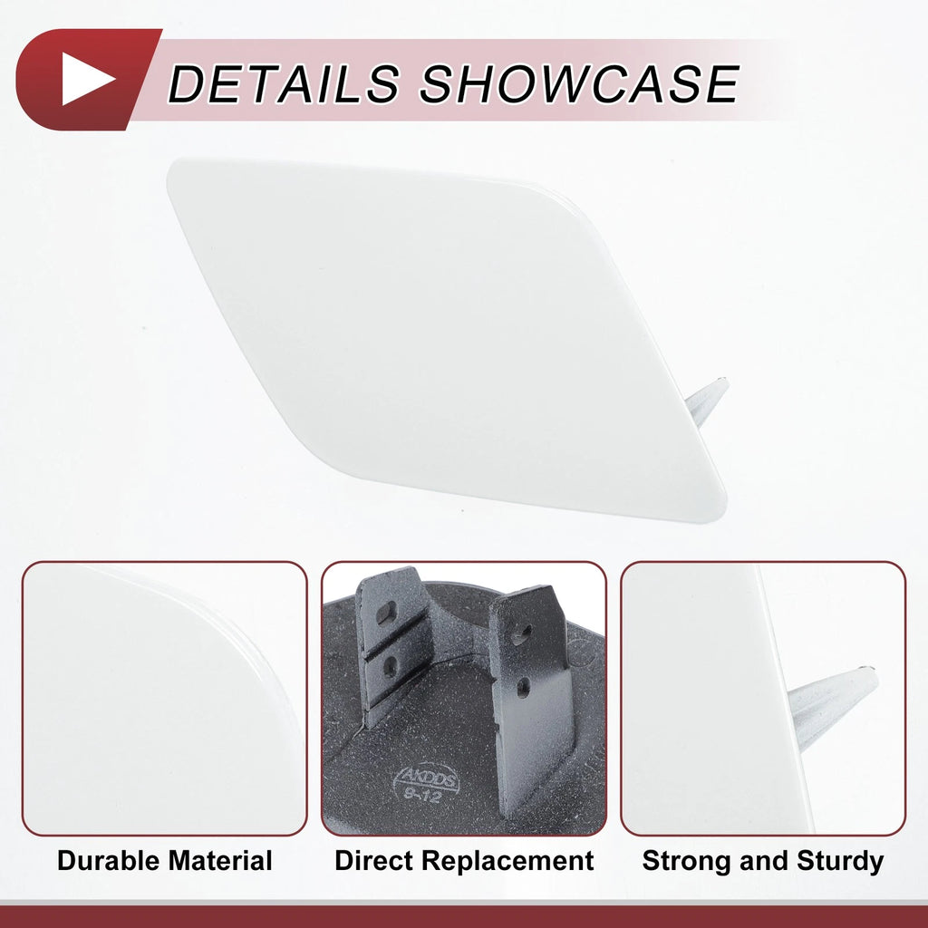 Front Right Washer Nozzle Cover Cap for Audi A6 (2009–2010) 1 Pcs White