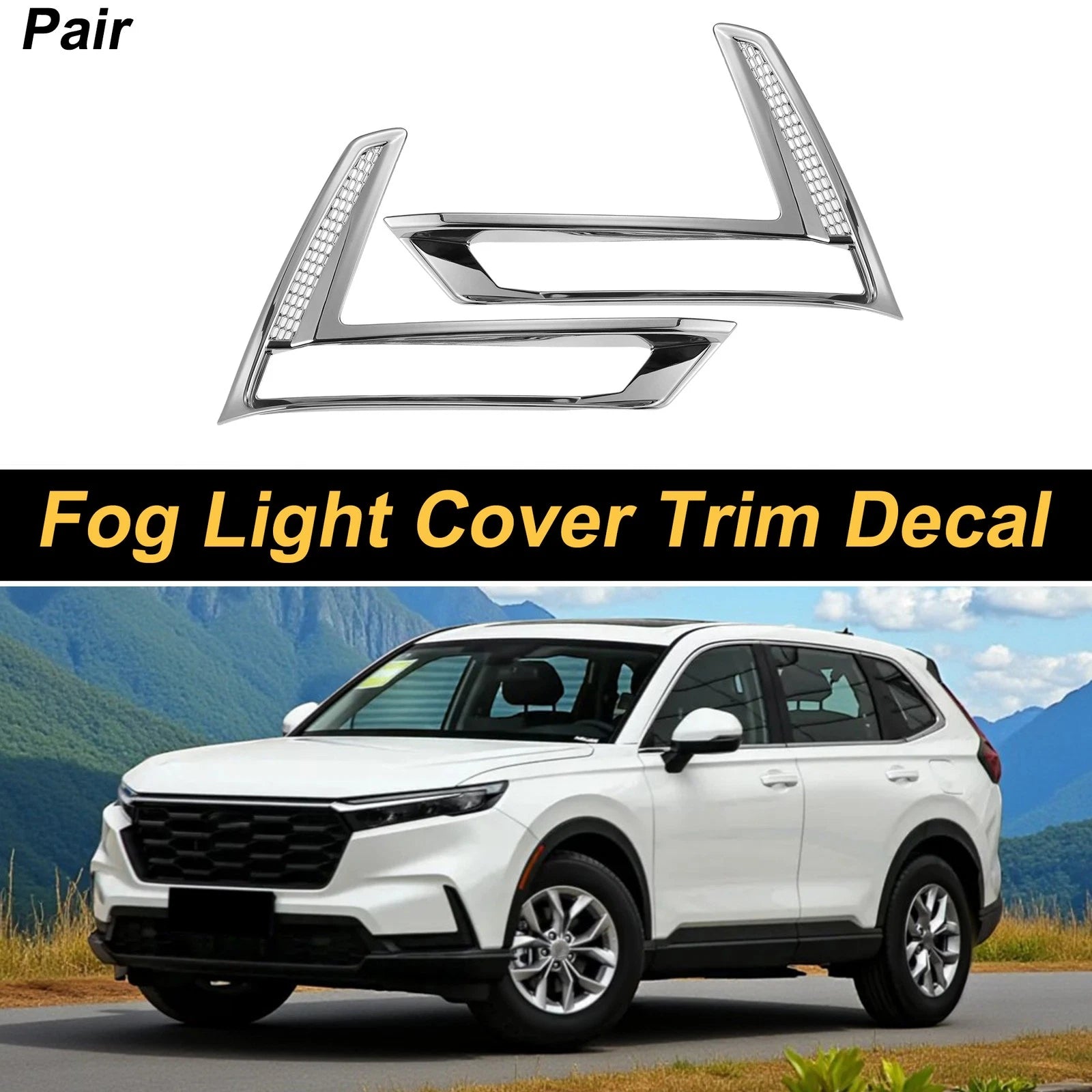 Set of 2 Fog Light Cover Trim for Honda CR-V (2023–2024) Plating