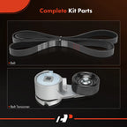 2X Serpentine Belt Drive Component Kit for Ford Mustang (1979-1993)