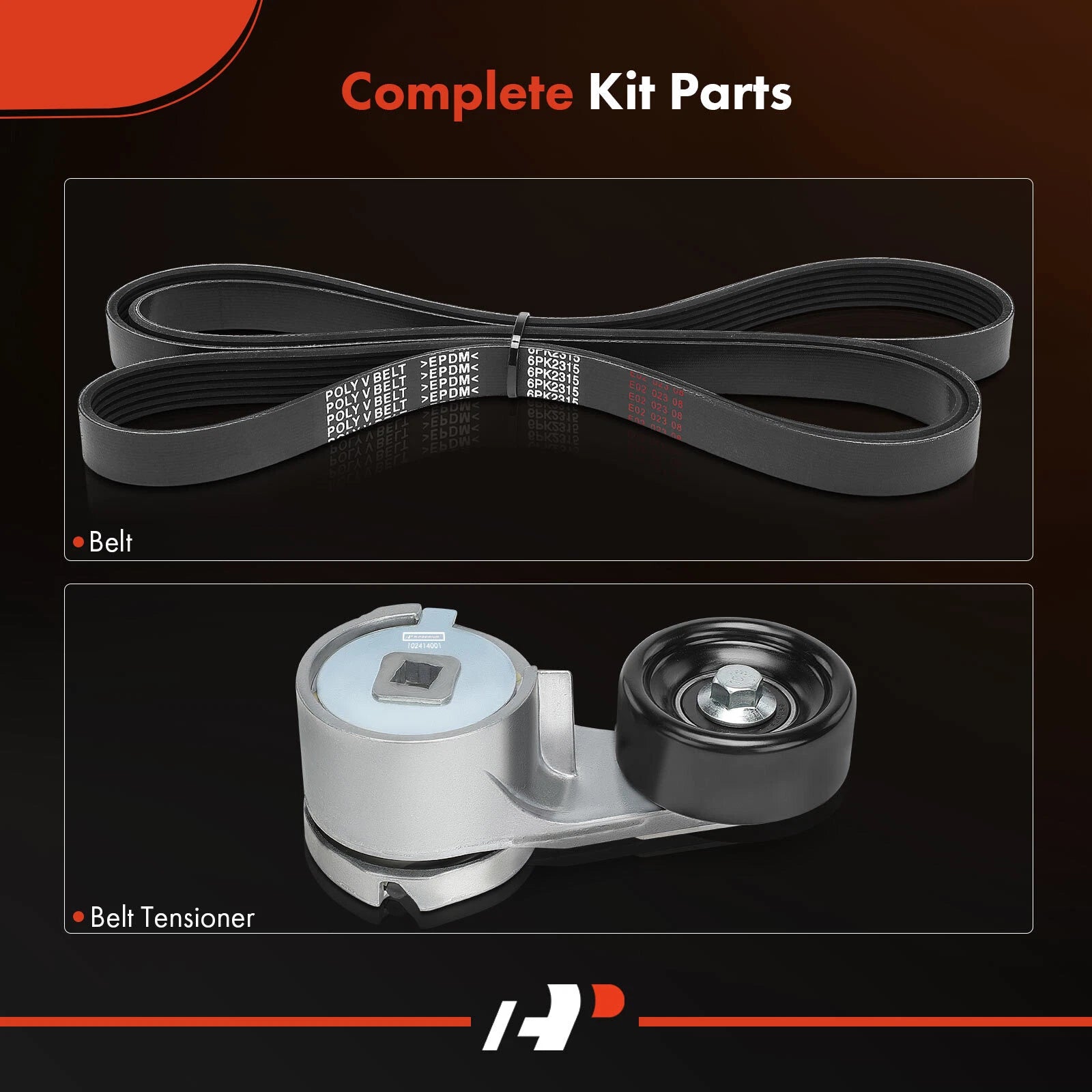 2X Serpentine Belt Drive Component Kit for Ford Mustang (1979-1993)