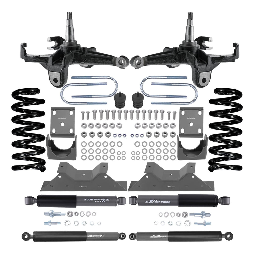 4" / 6" Lowering Drop Kit w/1" Rotors & Shocks for Chevy GMC C10 C15 (1973–1987)