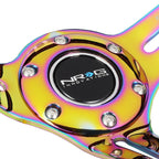 NRG 35cm 3" Deep Dish Neo Chrome Suede Steering Wheel for Universal (2010–2023)