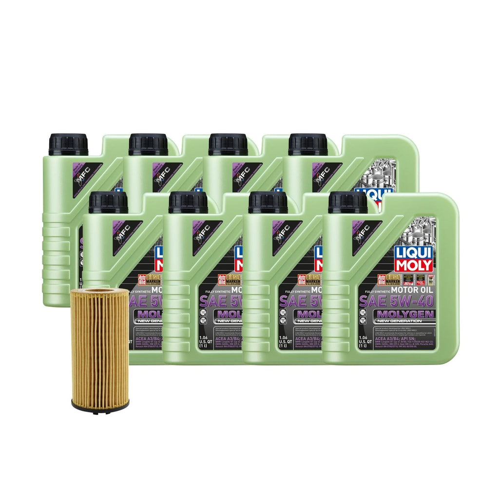 Oil Change Kit 5W-40 for Audi A8 Quattro (2000–2002) - 8L Liqui Moly Molygen