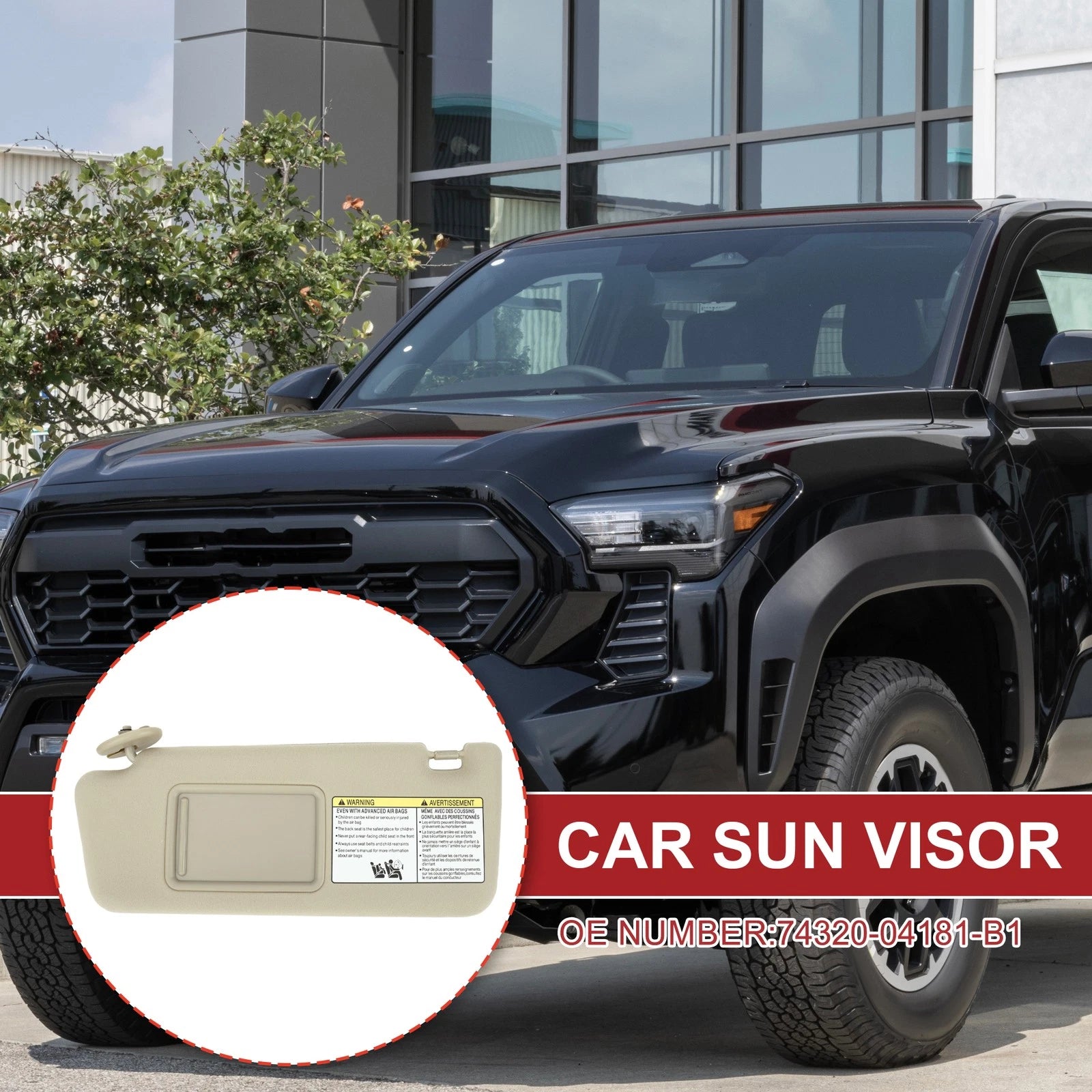 Sun Visor No.74320-04181-B1 for Toyota Tacoma (2005–2011) Left Driver Side