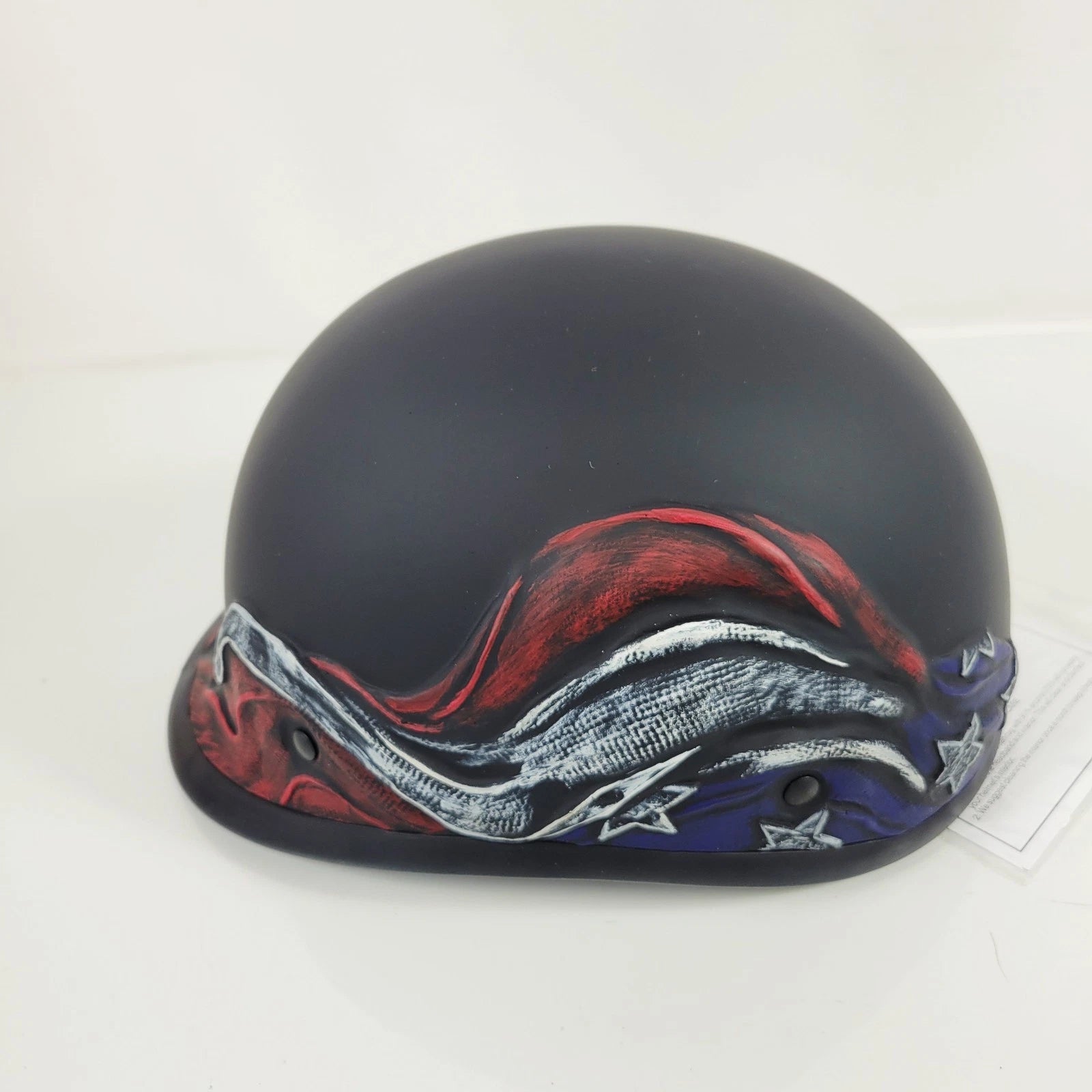 Dull Black DOT Half Helmet for Harley Davidson (2010–2023) - USA Flag XL