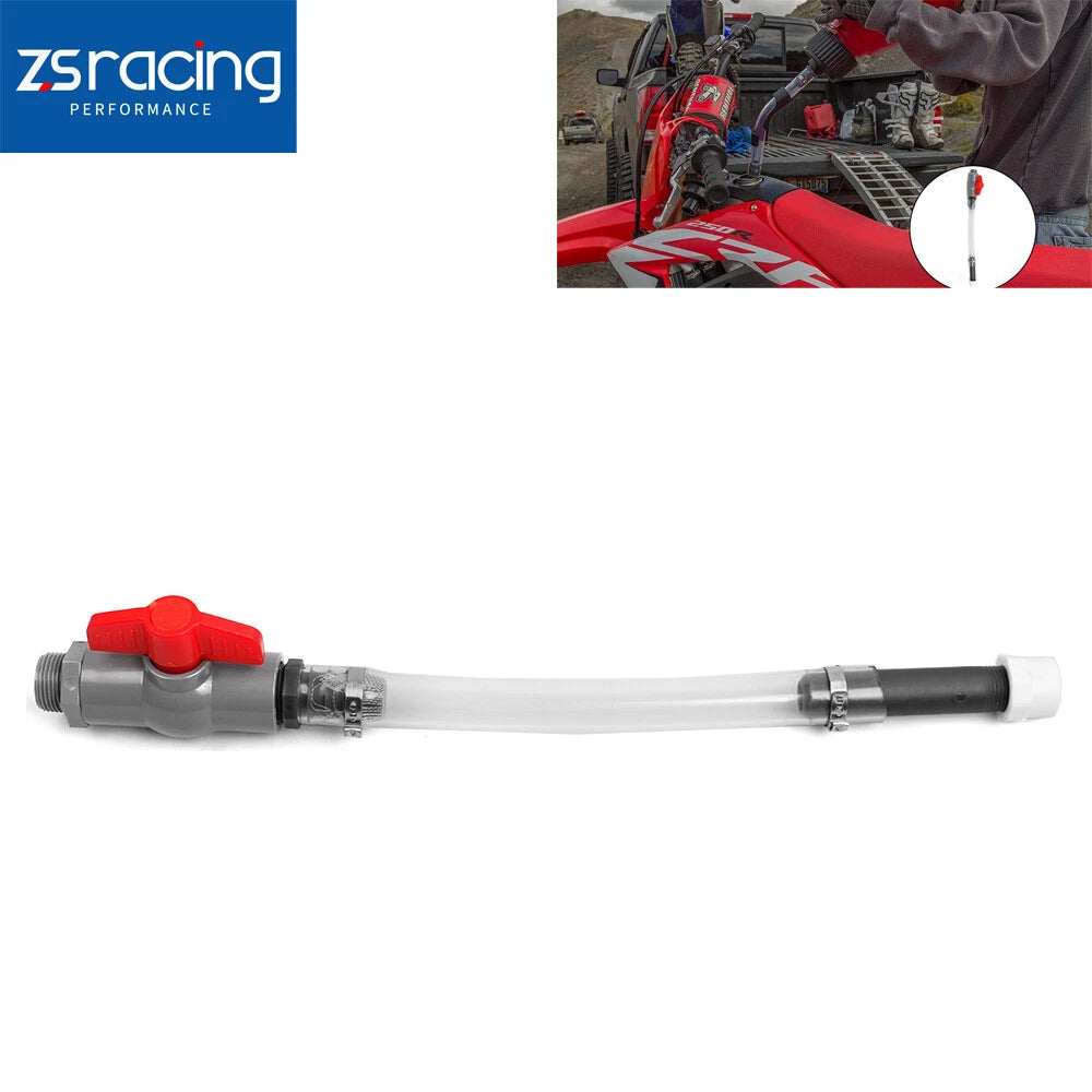 Fuel Jug Filler Hose with Shutoff Valve for Racing (1PCS)