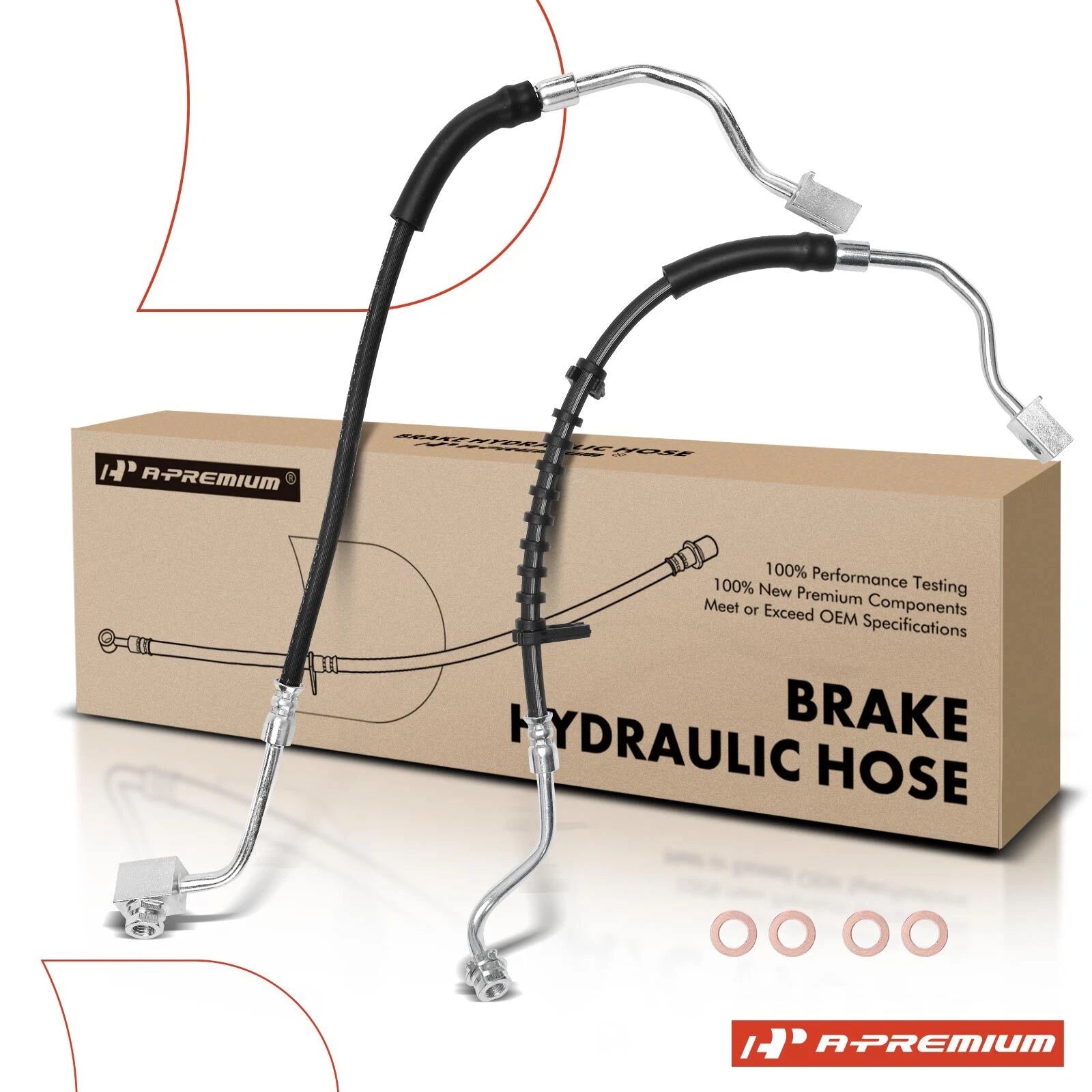 2X Front Brake Hydraulic Hose for Ford Ranger Mazda B2300 B3000 (1995–1997)