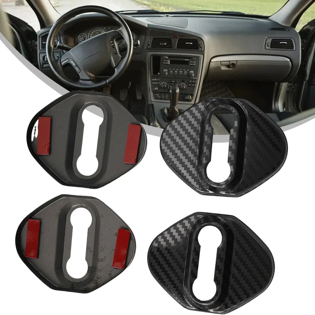 Black Door Lock Protective Cover Trim for Toyota Tundra (2014–2023)