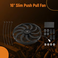 16" Cooling Fan Assembly 3000CFM 120W 10 Blade Black for Universal Fit