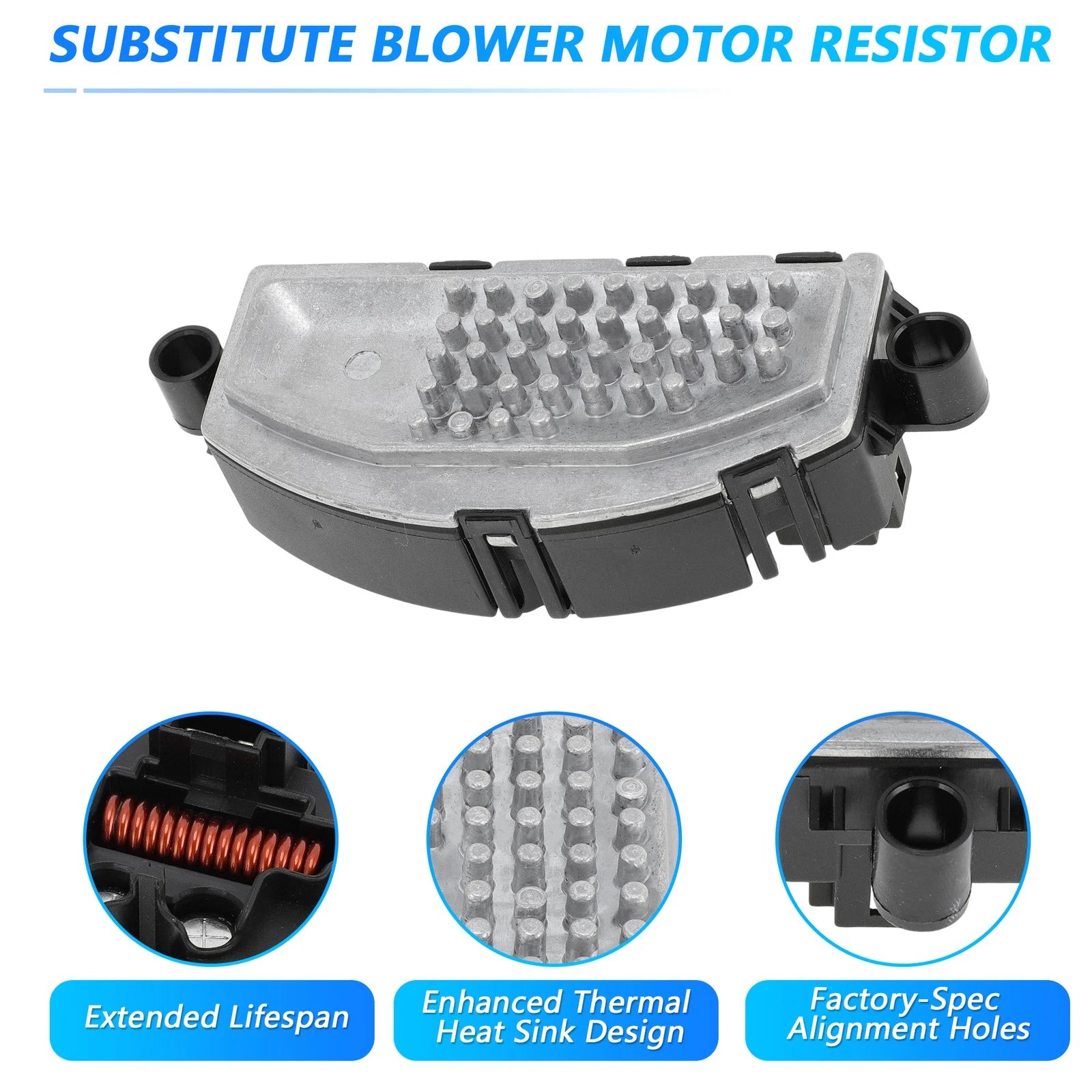 HVAC Blower Motor Resistor for Audi A3 L4 1.4L (2018) No.5Q0907521C