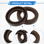 2X Oil Seal Rotary Shaft Seal FKM Rubber 45x65x12mm for Various Models 