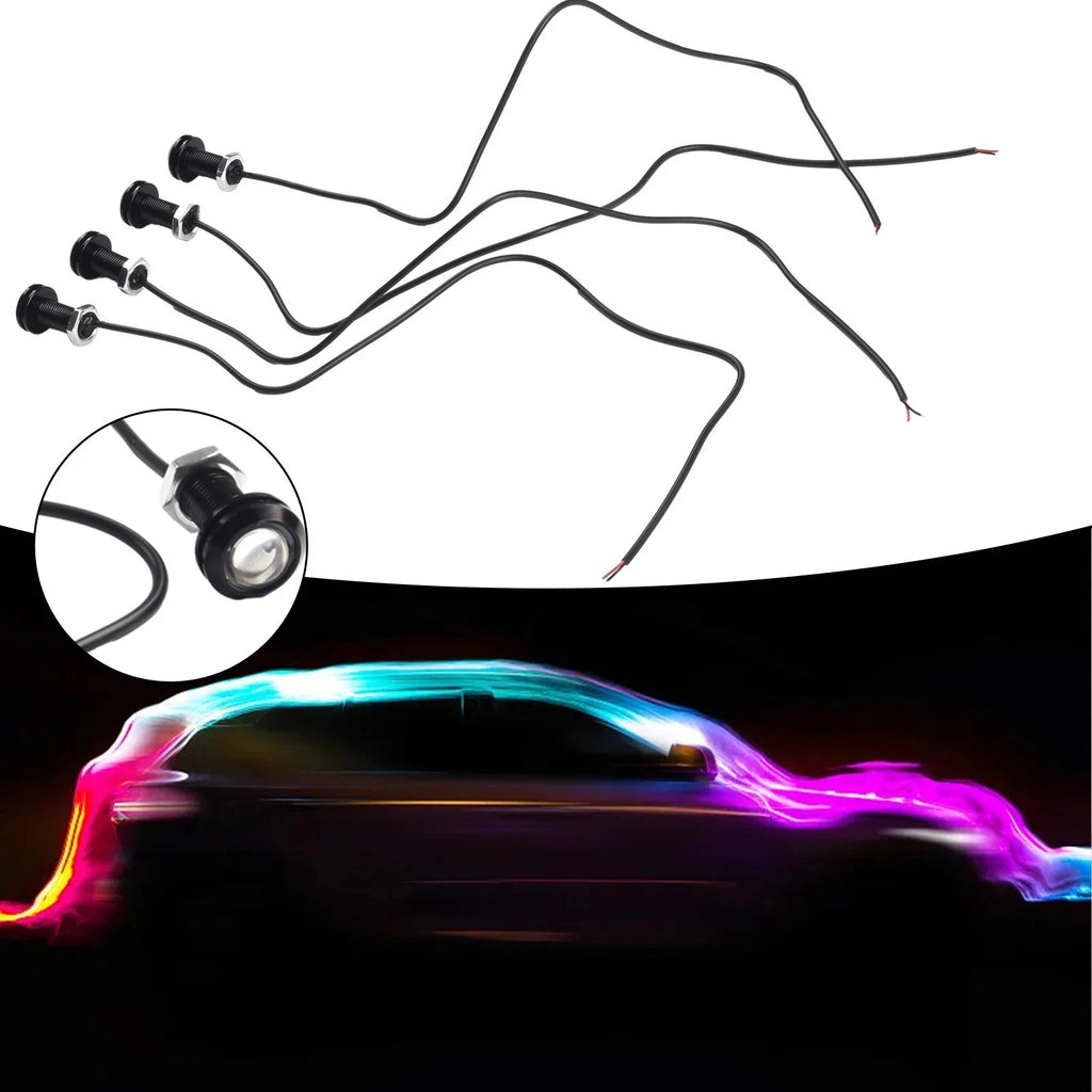Set of 4 Blue LED Boat Lights for Outrigger Spreader Transom (Waterproof)