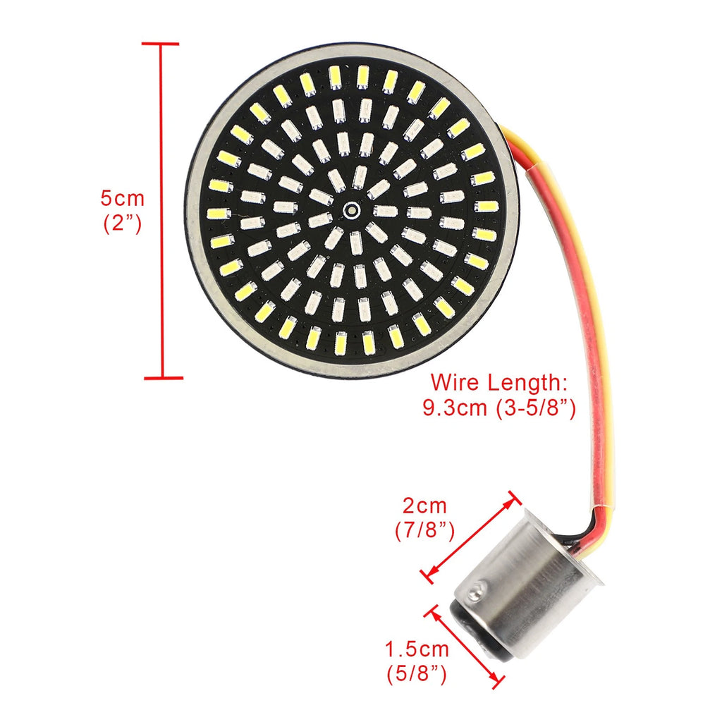 2X 1157 LED Turn Signal Light Inserts for Harley Softail Touring Dyna Sportster